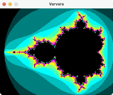 screenshot of the mandelbrot demo